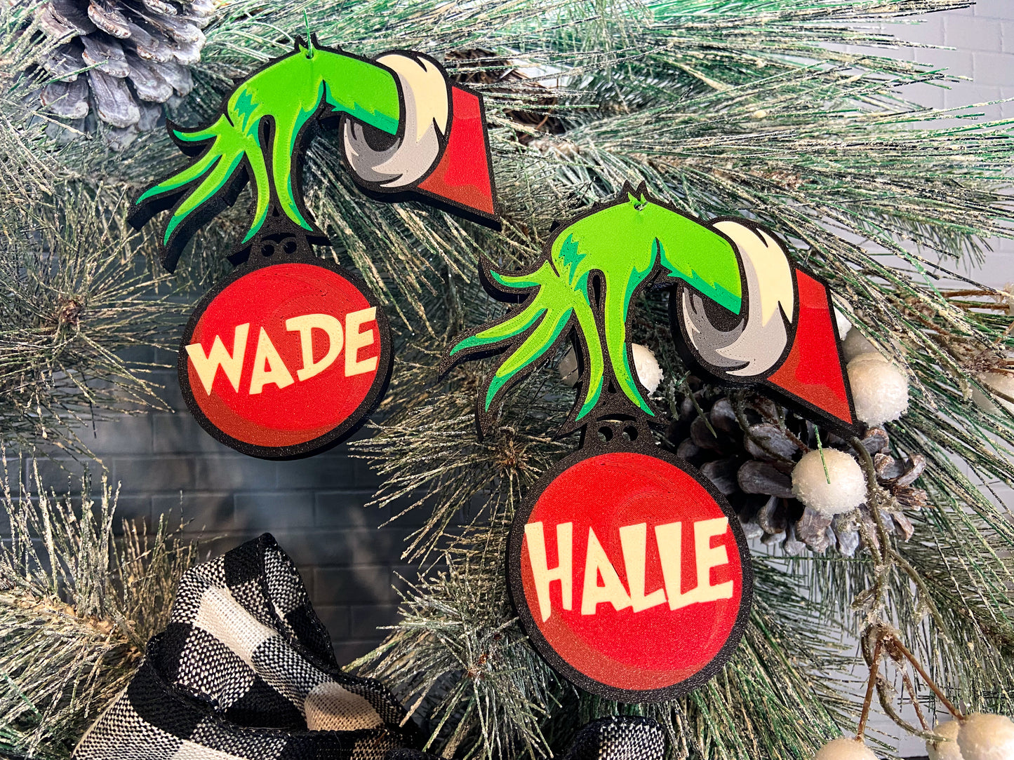 Grinch Christmas Ball Name Ornament Tree Decoration