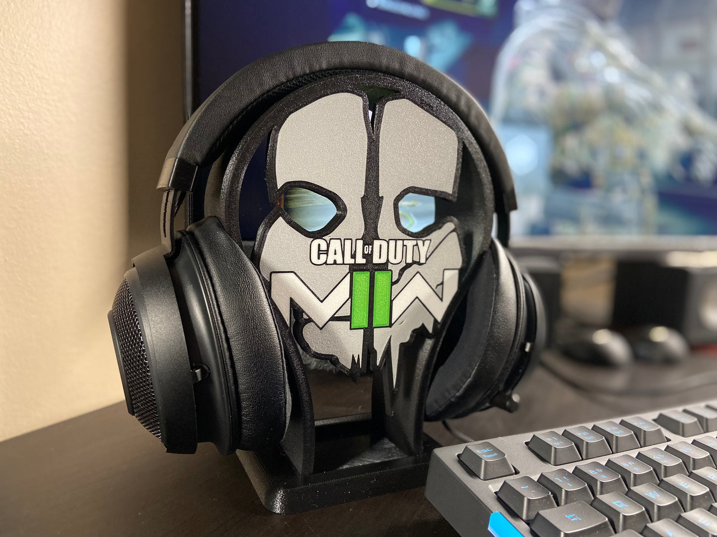 Call Of Duty GHOST Modern Warfare 2 MW2 Warzone 2.0 gaming Headphone Stand Desk Organizer Twitch Streamer COD