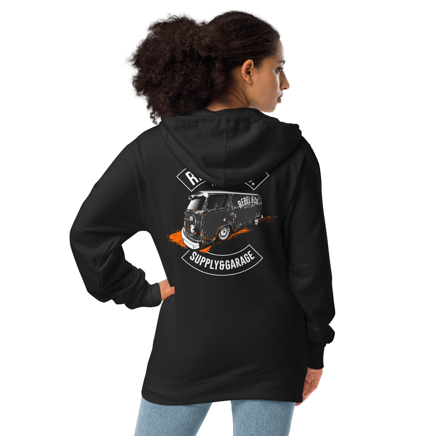 Rebal & Co Vintage Bus Rat Rod Mechanic Shop Sweater
