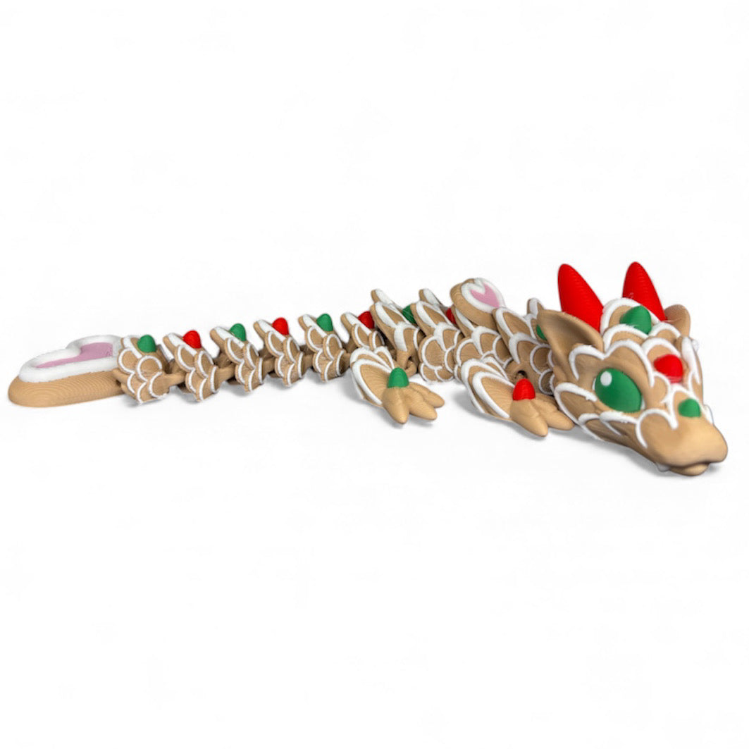 Medium Christmas Gingerbread Dragon