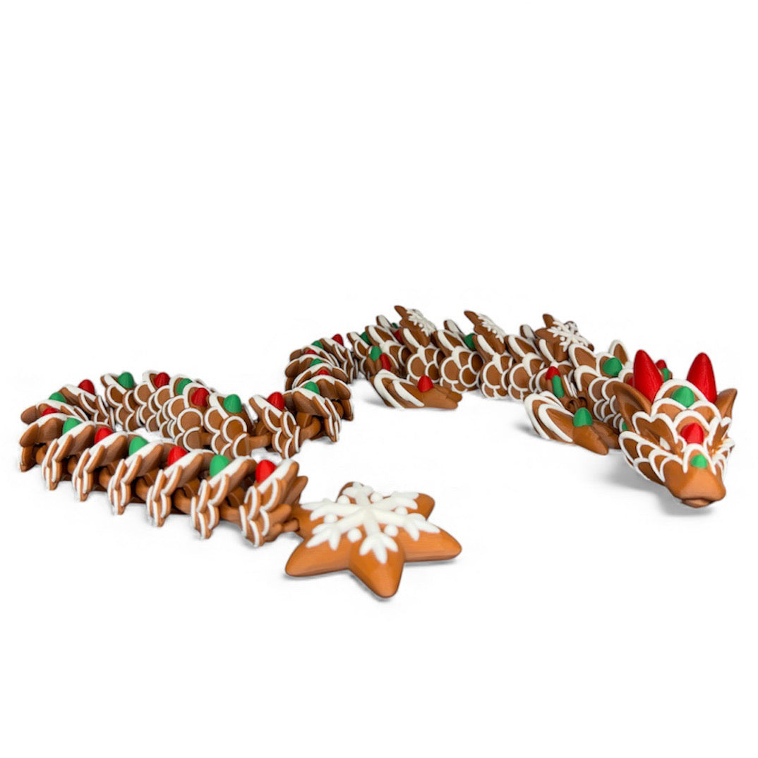 Large Christmas Gingerbread Dragon