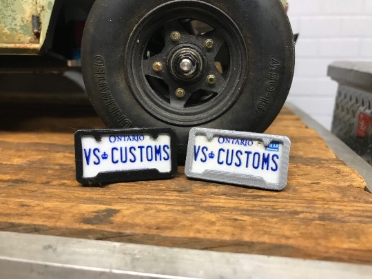 1:10 scale license plate frames