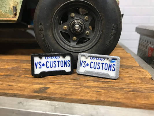 1:10 scale license plate frames