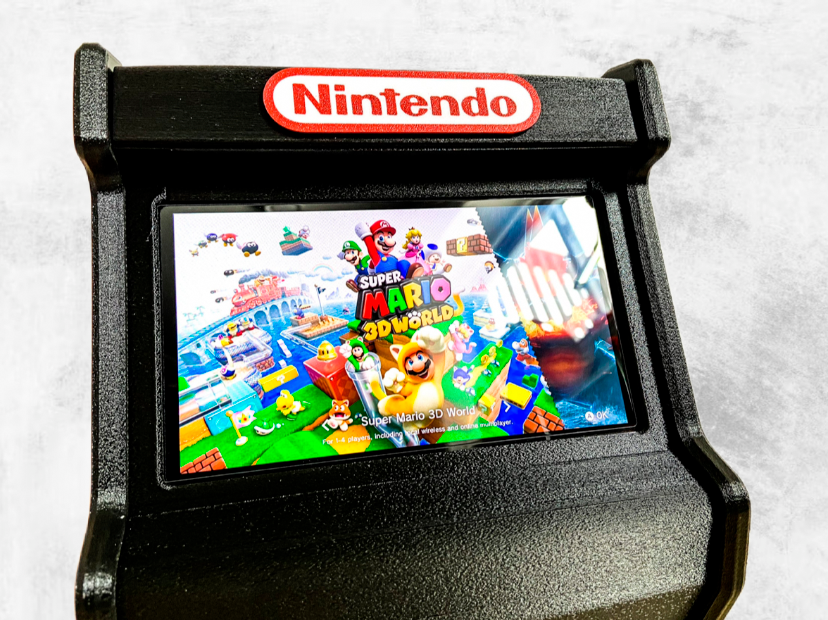 OLED Switch Screen Mario Inspired Nintendo Switch Arcade Cabinet 3D Printed